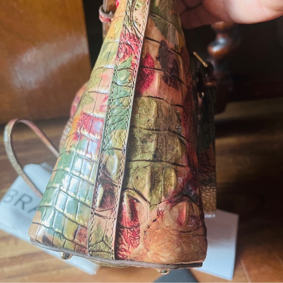 🍂VIVID BRAHMIN MINI ASHER FALL FOLIAGE CROC EMBOSSED LEATHER MELBOURNE! - Picture 10 of 16